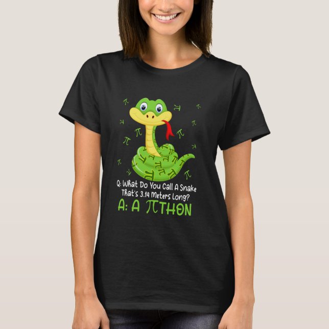 Python Pithon Pi-symbol Rollig matematiklärare Pi- T Shirt (Framsida)