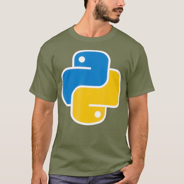 Python Programming Language Software Code T Shirt (Framsida)