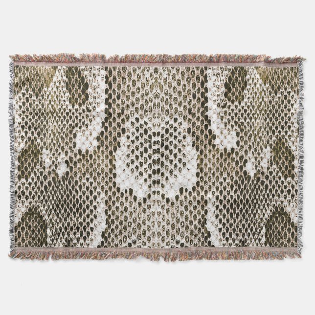 Python Skin: Animalisk Mönster-design Filt (Framsidan)
