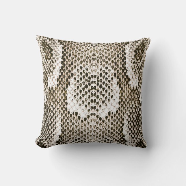 Python Skin: Animalisk Mönster-design Kudde (Framsida)
