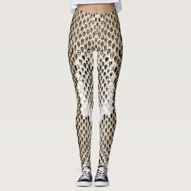 Python Skin: Animalisk Mönster-design Leggings (Framsida)