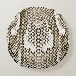 Python Skin: Animalisk Mönster-design Rund Kudde