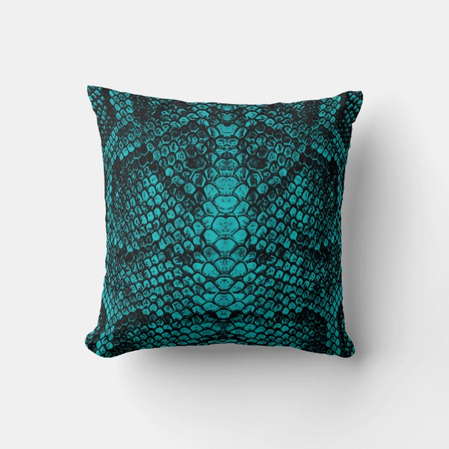 Python Skin: Snake Mönster Design Kudde (Framsida)