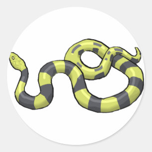 Python Snake Runt Klistermärke