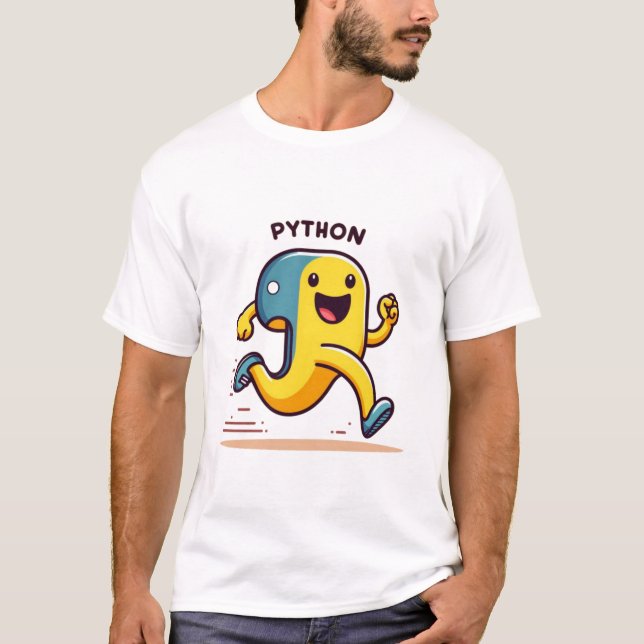 Python springer roligt t shirt (Framsida)