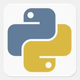 Python Sticker Fyrkantigt Klistermärke