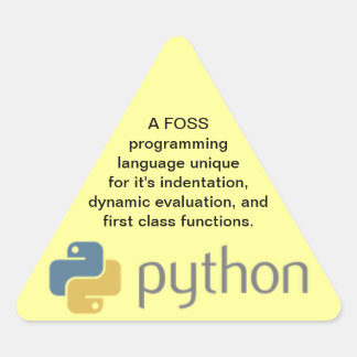 Python Sticker Triangelformat Klistermärke