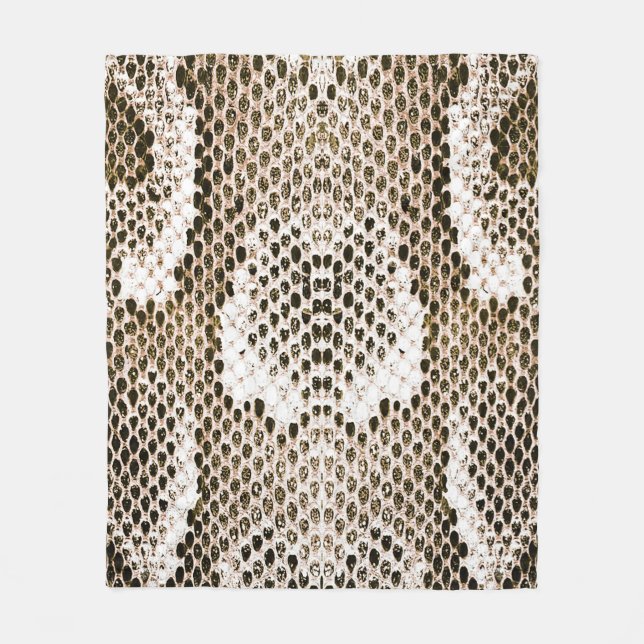 Pythonskinn, orm mönster, djurskinn mönster de fleecefilt (Framsidan)