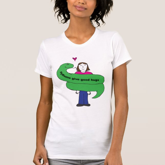 Pytonormen kramar dam tshirt tee shirt (Framsida)