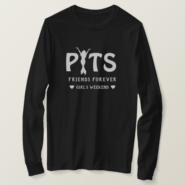 PYTS Pretty Young Things Vänner för evigt T Shirt (Design framsida)