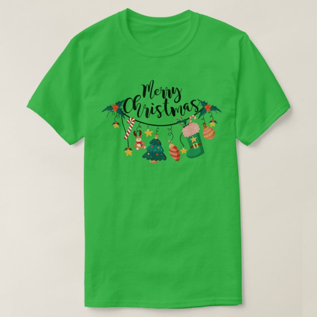 Q4BG God jul julfamilj Pajama Noel Vibes T Shirt (Design framsida)