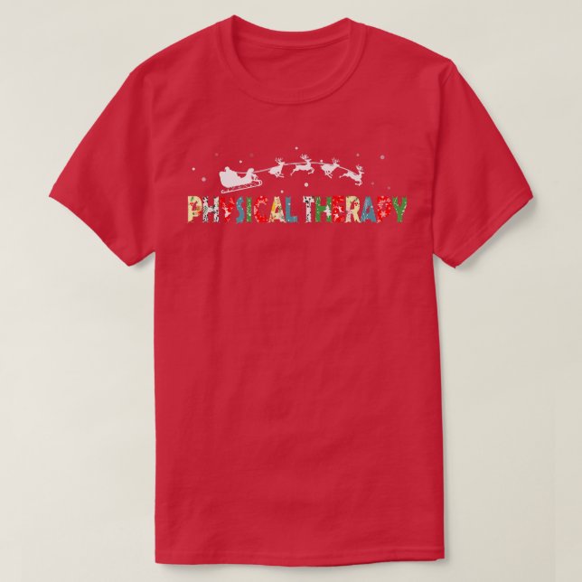 Q4VE PhysiTherapy jul Pajama God jul T Shirt (Design framsida)