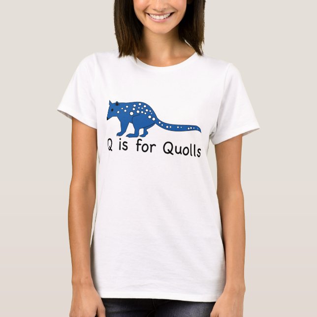 Q är för den Quolls T-tröja Tee Shirt (Framsida)