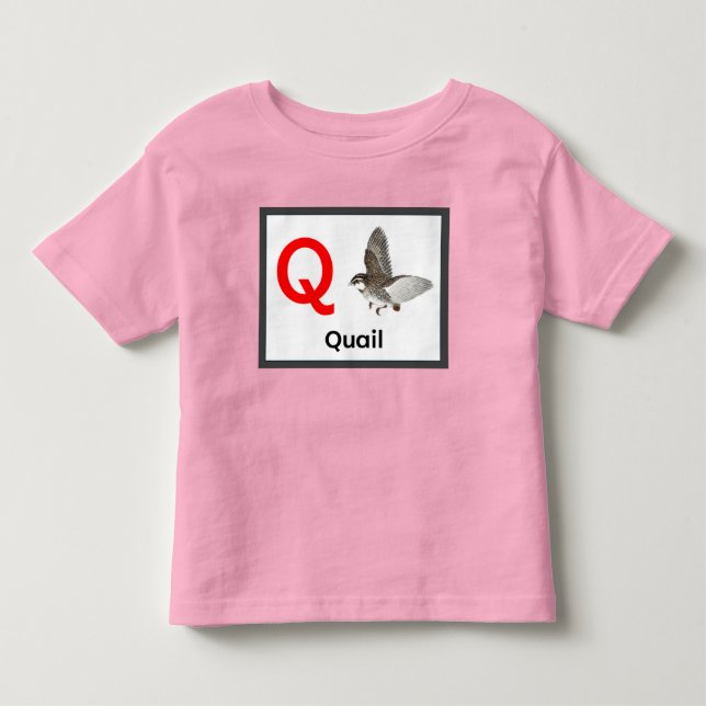 Q är för Quail T-Shirt (Framsida)