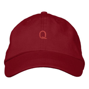 Q Bokstav tryckt Monogram Initial Broderad Hatt Keps