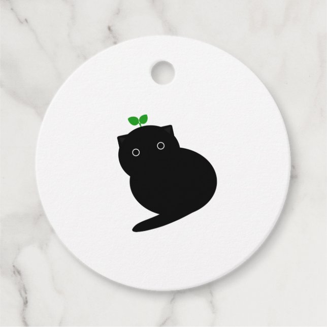 Q Katt Gåvor Etiketter (Framsida)
