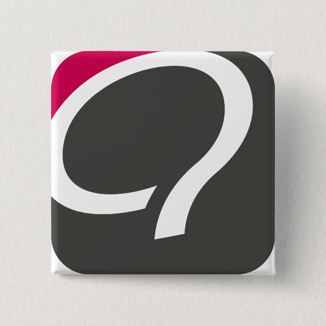 Q knäppas - hallon knapp (Framsida)