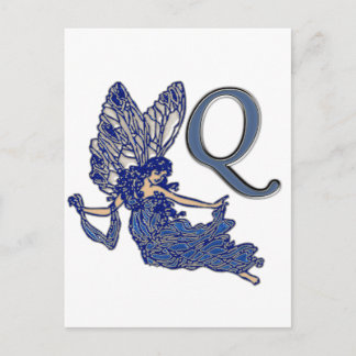 Q Monogram Ängel Vykort