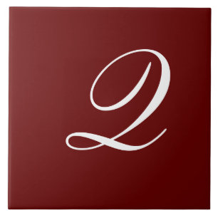 Q Monogram Initial White på måndag Kakelplatta