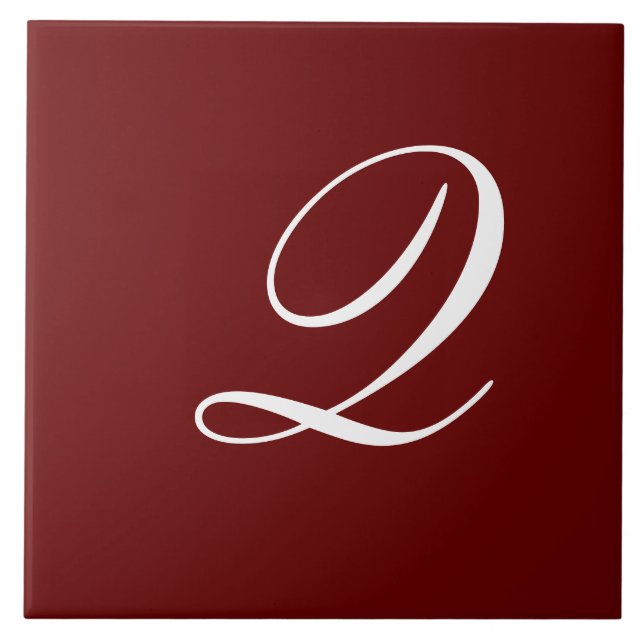 Q Monogram Initial White på måndag Kakelplatta (Framsidan)