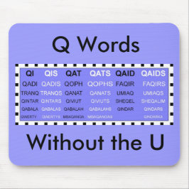 Q Ord utan U-munstycket Musmatta