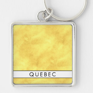 Q Quebec Nautical Signal Flagga + ditt namn Fyrkantig Silverfärgad Nyckelring