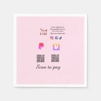 Q R code PayPal venmo scan pay add social media de Pappersservett