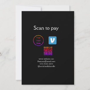 Q R-kodvenmoskanning för att betala logotyp social Inbjudningar