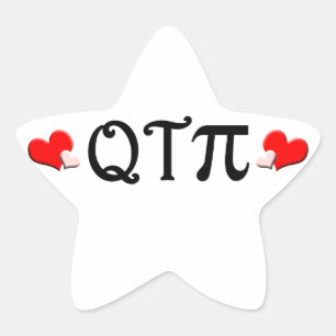 Q T Pi Stjärnformat Klistermärke