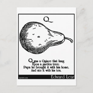 Q var en Quince som hängde Vykort