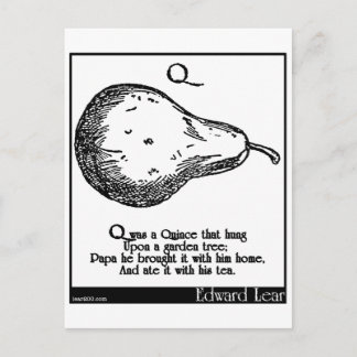 Q var en Quince som hängde Vykort