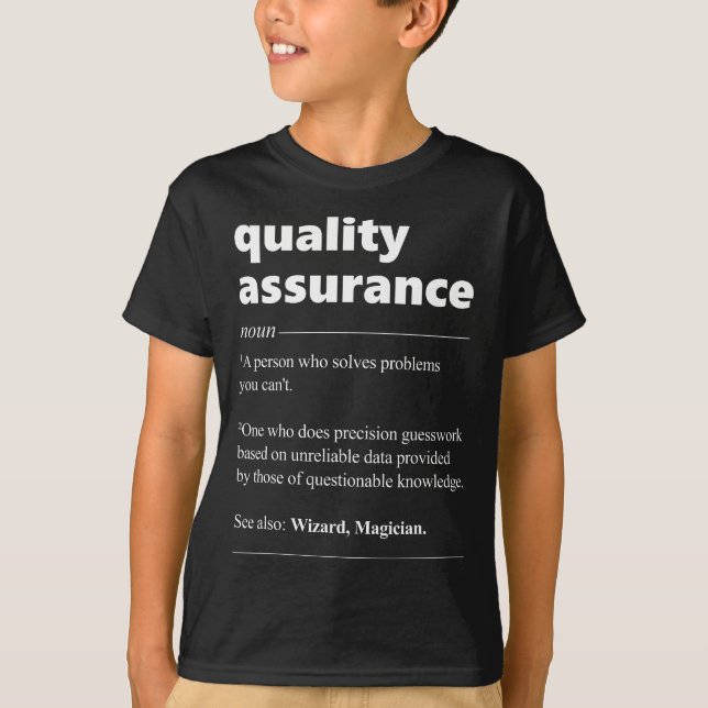QA-hanteraren för kvalitetssäkring, Ingenjör T Shirt (Framsida)