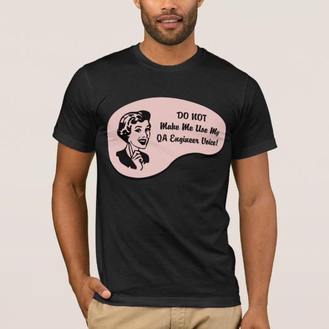 Qa-ingenjören uttrycker t-shirt (Framsida)
