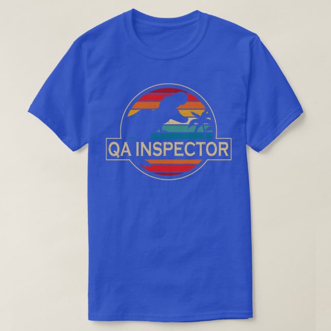 Qa-inspektör Dinosaur T Shirt (Design framsida)