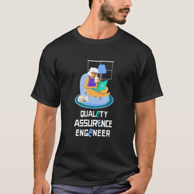 QA-konferensens Software QA Tester Quality Assuran T Shirt (Framsida)