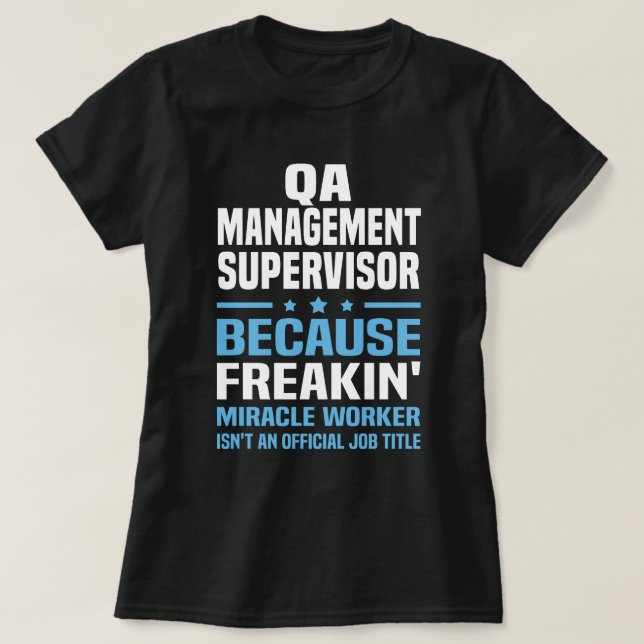 QA Management Supervisor T Shirt (Design framsida)