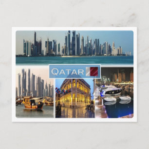 QA Qatar Vykort