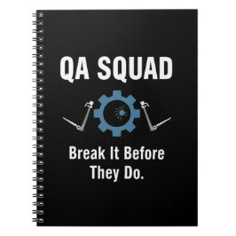 QA Squad – Break It Before They Do Anteckningsbok
