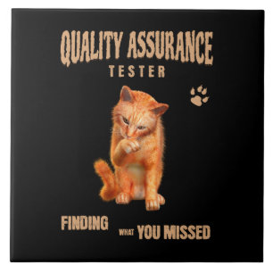 QA Testare Katt Humor Kakelplatta