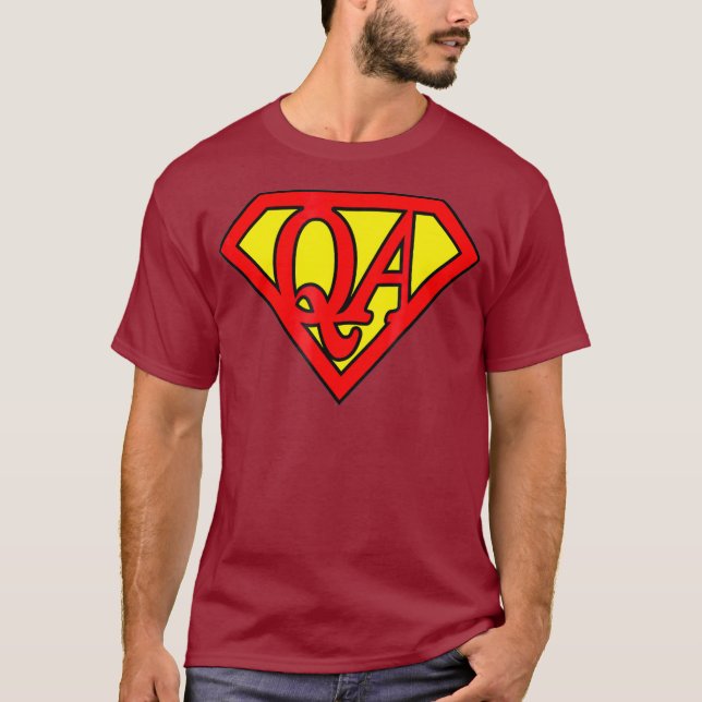QA Tester Toppen Hero Software Ingenjör Gift T Shirt (Framsida)