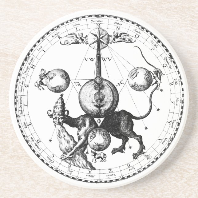 Qabalah Mandala Underlägg Sandsten (Framsidan)