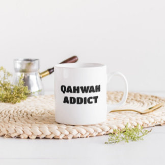Qahwah Addict Funny Arabiska Kaffemugg