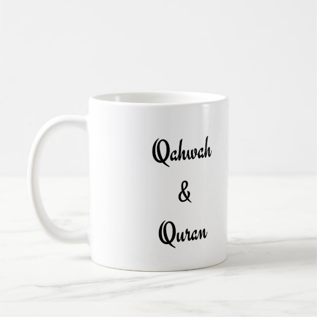 Qahwah och Quraan Kaffemugg (Vänster)