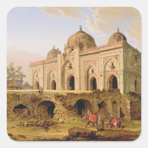 Qal' A-l-Kuhna Masjid, Purana Qila, Delhi, c.1 Fyrkantigt Klistermärke