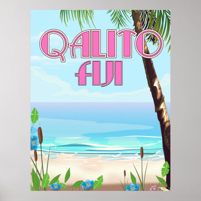 Qalito Fiji-reseaffisch Poster (Framsidan)