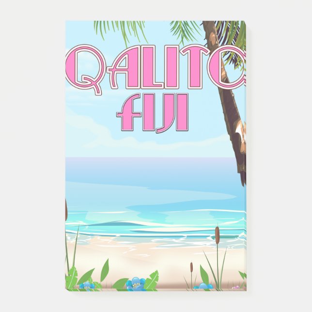 Qalito Fiji resemottiv affisch Post-it Block (Framsida)