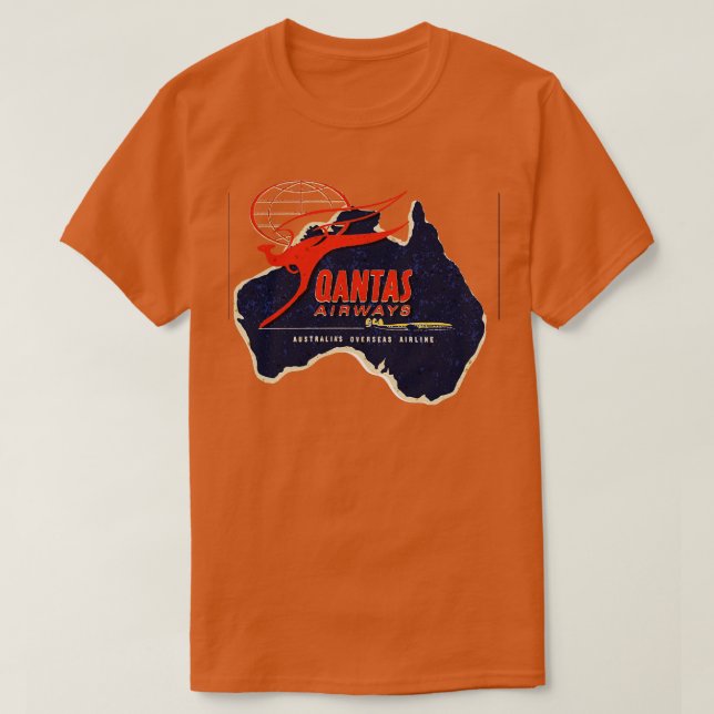 Qantas Airlines Australien T Shirt (Design framsida)