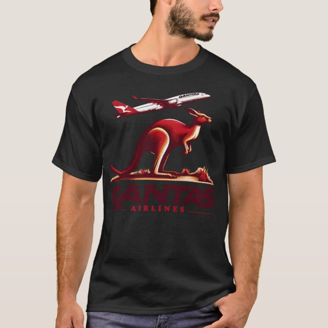 Qantas Airlines T Shirt (Framsida)