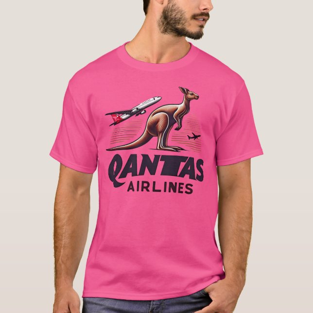 Qantas Airlines T Shirt (Framsida)
