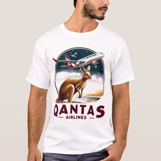 Qantas Airlines T Shirt (Framsida)